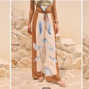 NWT COMMENSE Mid rise floral pants XS